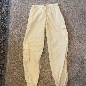 Tiger Mist Cream Parachute Pants